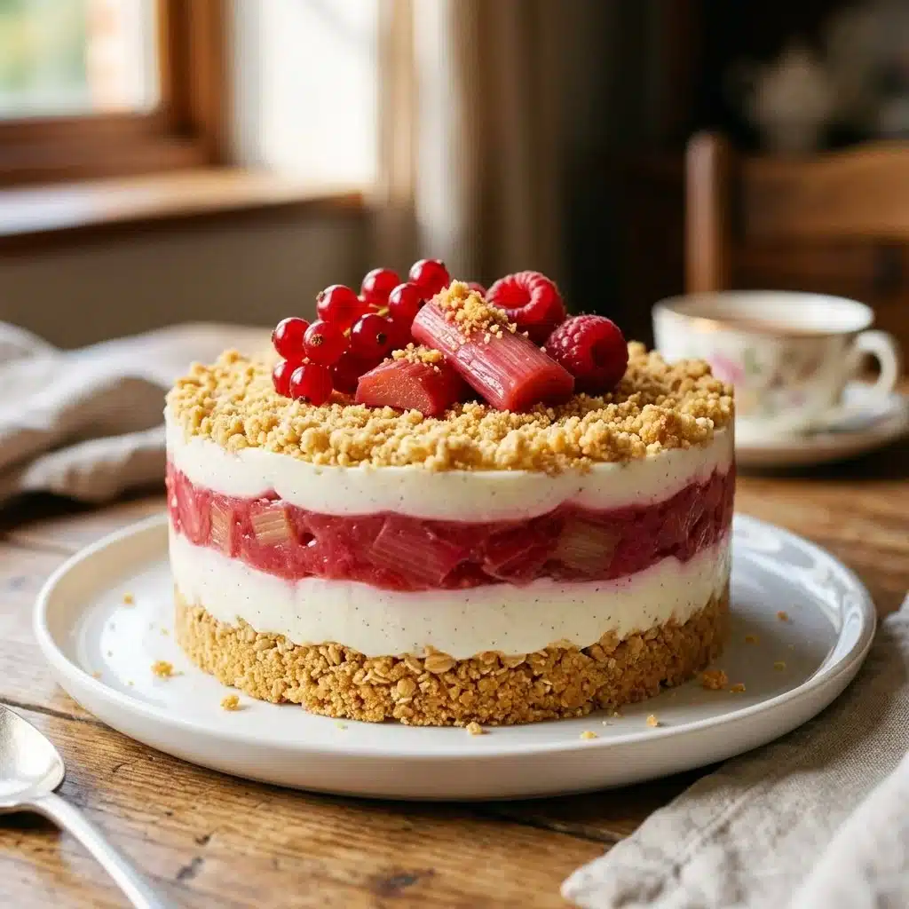 Layered Rhubarb Pudding