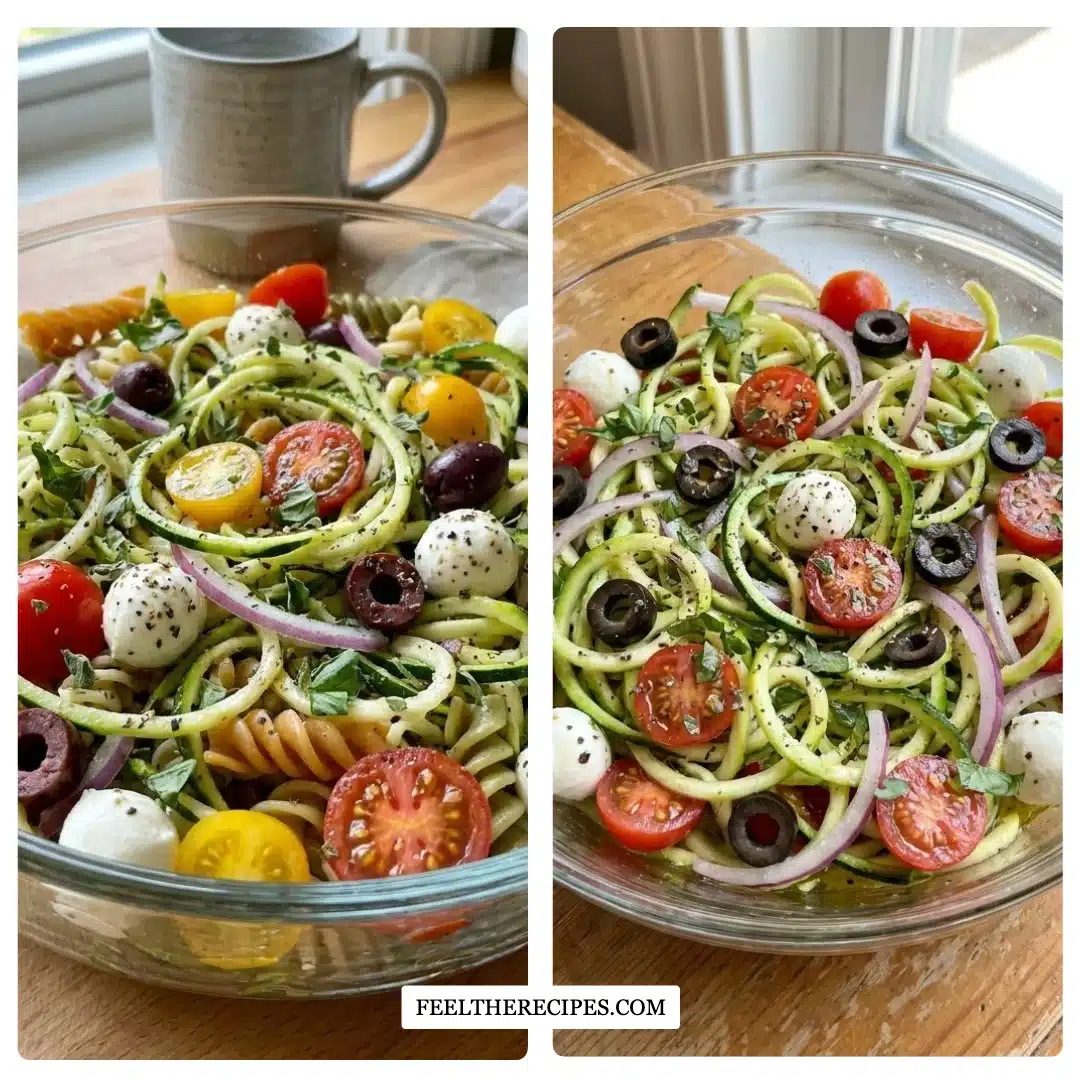 Low-Carb Zoodle Italian Pasta Salad Recipe