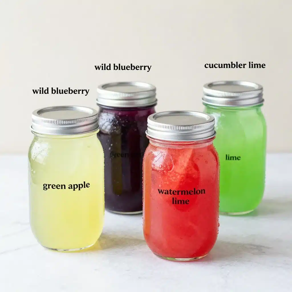 Homemade electrolyte drink recipe with natural ingredients and vibrant colors