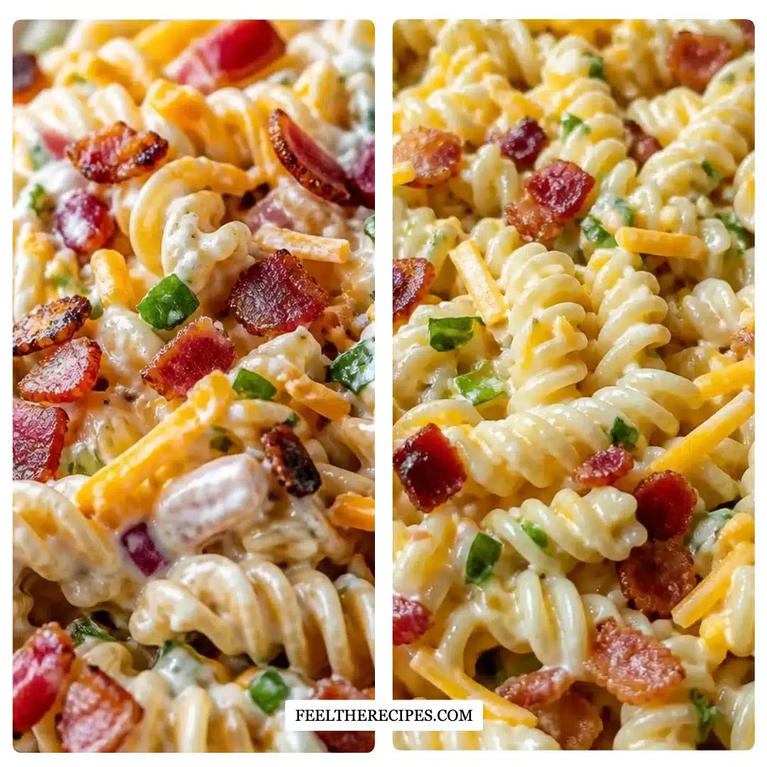 Pasta Salad with Creamy Bacon Ranch Dressing