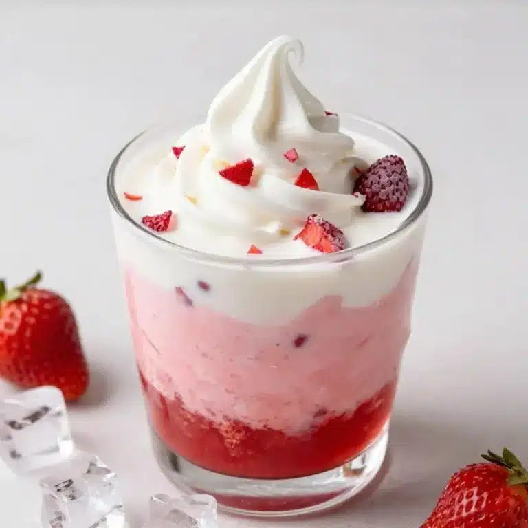 Refreshing Pink Drink served in a glass with fruit garnishes