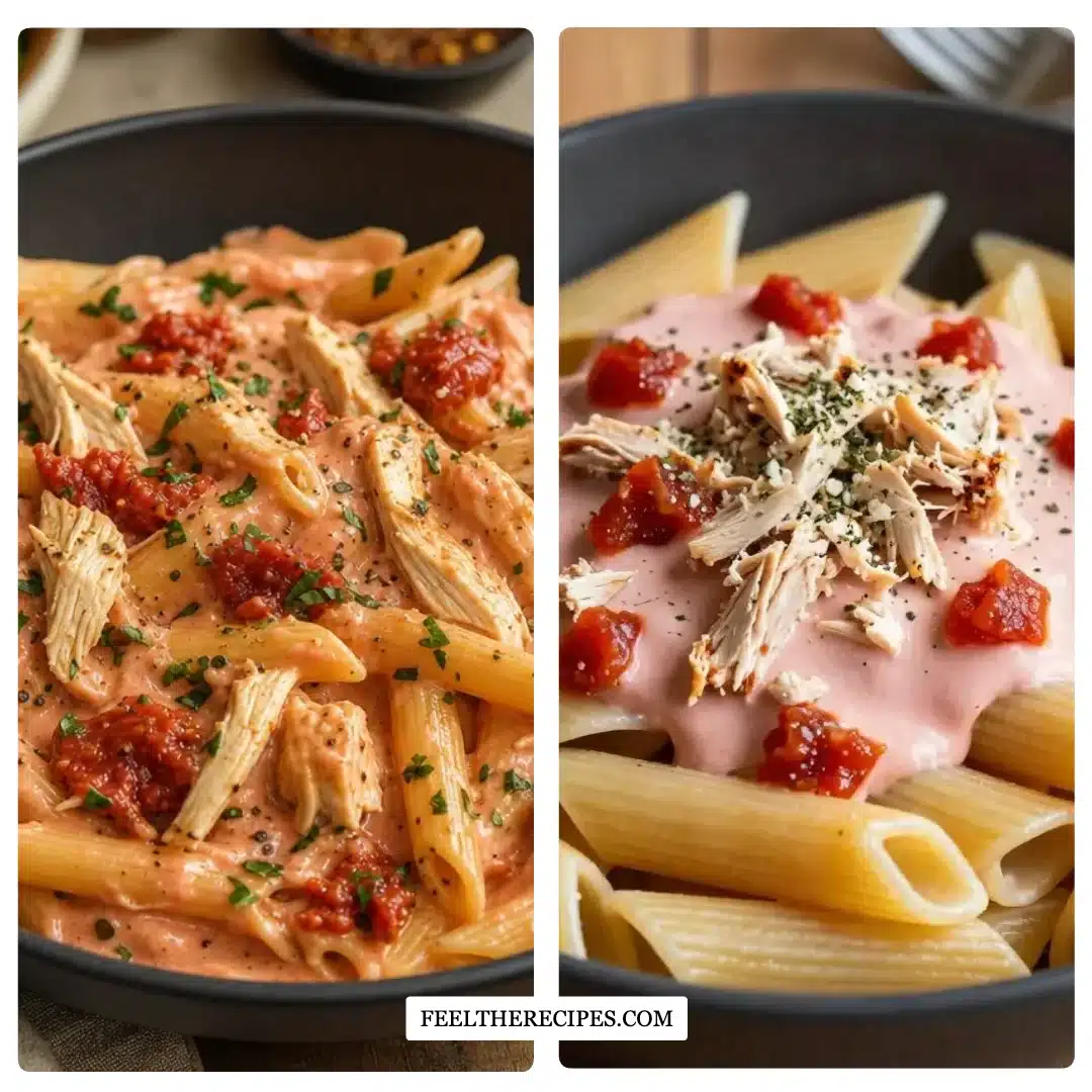 Slow Cooker Creamy Pink Sauce Chicken Pasta