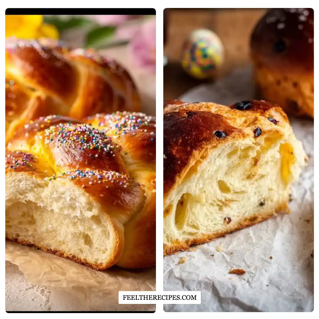 Traditional Italian Braided Bread for Easter
