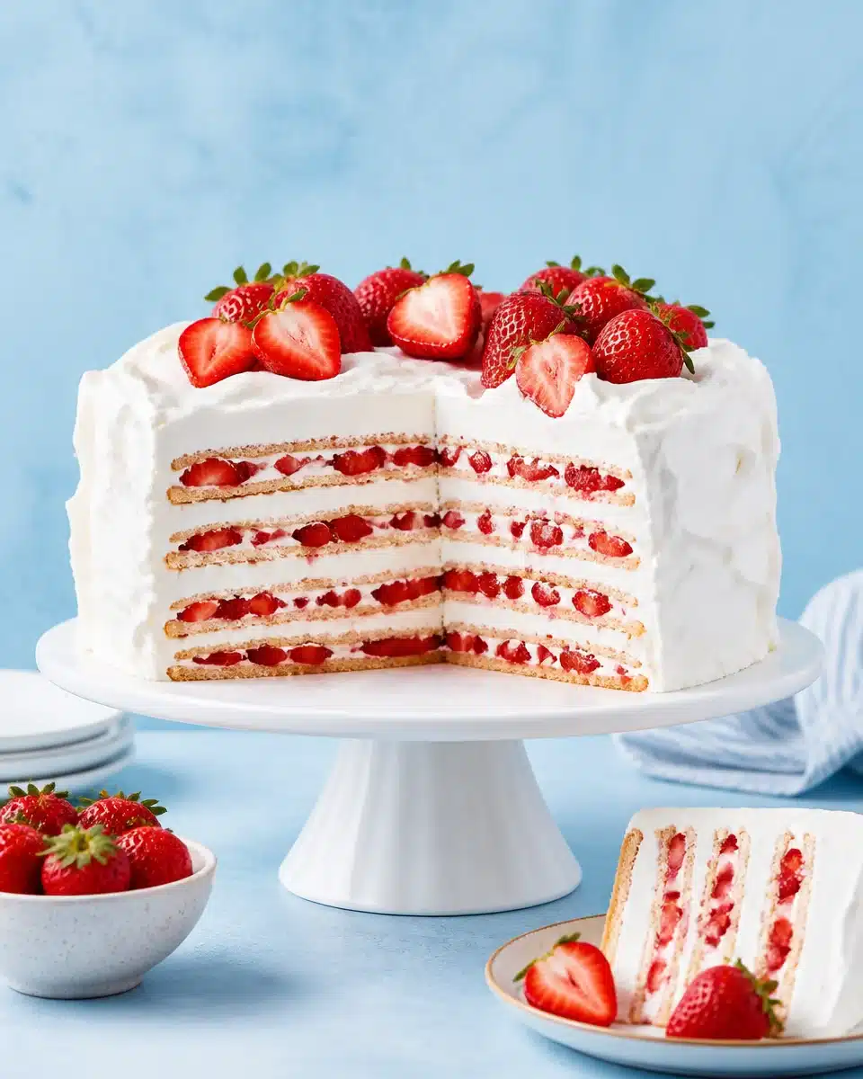 Deliciously Simple Strawberry Icebox Cake You’ll Love!