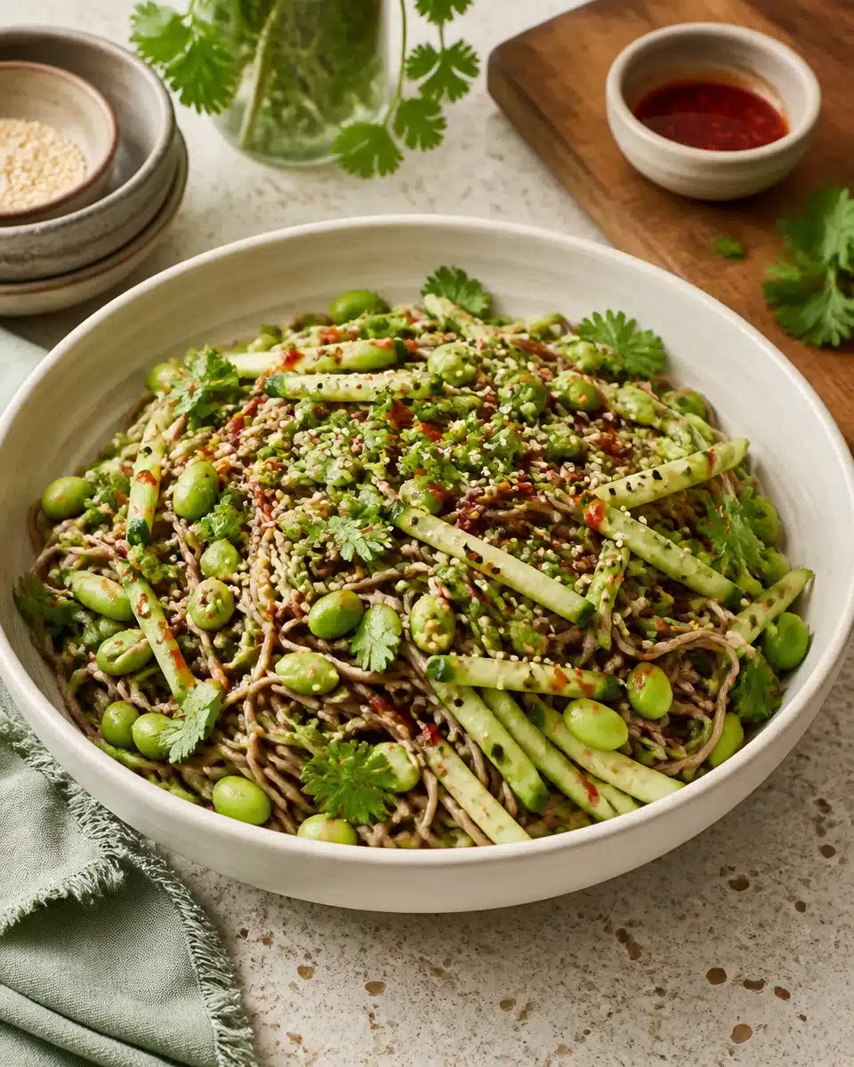 chili crisp noodle salad