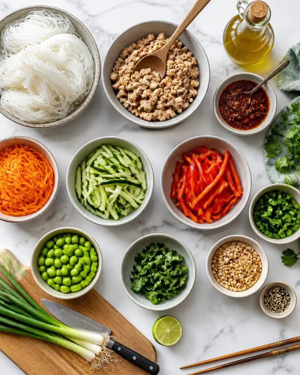 chili crisp noodle salad