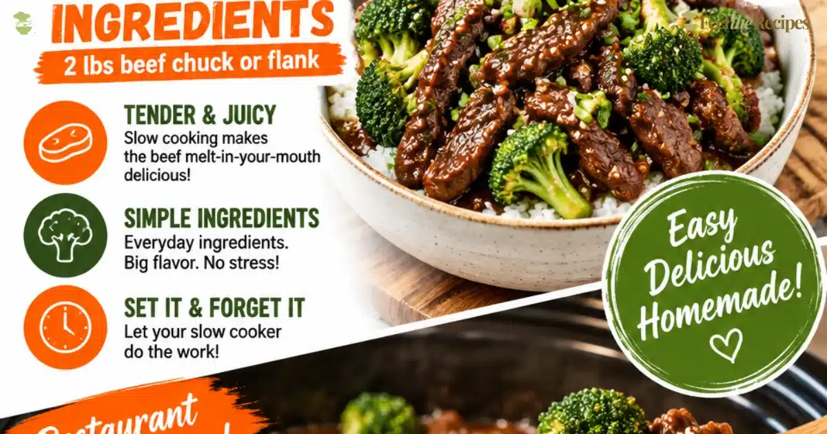 Easy Beef with Broccoli in the Slow Cooker