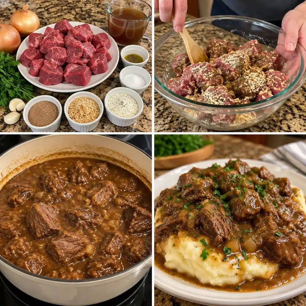 Slow Cooker Beef Tips and Gravy Recipe